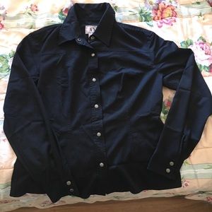 Armani Exchange Black button up